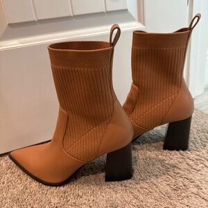 Open Edit pointed toe heeled boot!
